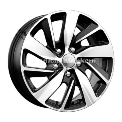 ДискКиК Renault Duster (КСr741) 6.5JxR16 PCD5x114.3 ET50 DIA66.1, черный с полированной лицевой частью