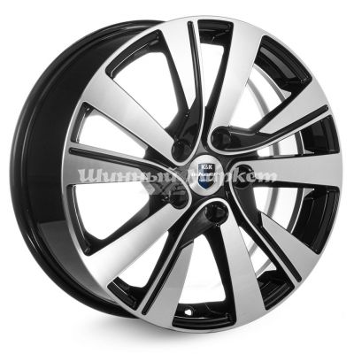 ДискКиК Skoda Octavia (КСr749) 7JxR17 PCD5x112 ET48.5 DIA57.1, черный с полированной лицевой частью