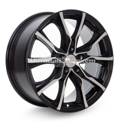 ДискКиК Твист 7.5JxR17 PCD5x108 ET32 DIA67.1, черный с полированной лицевой стороной