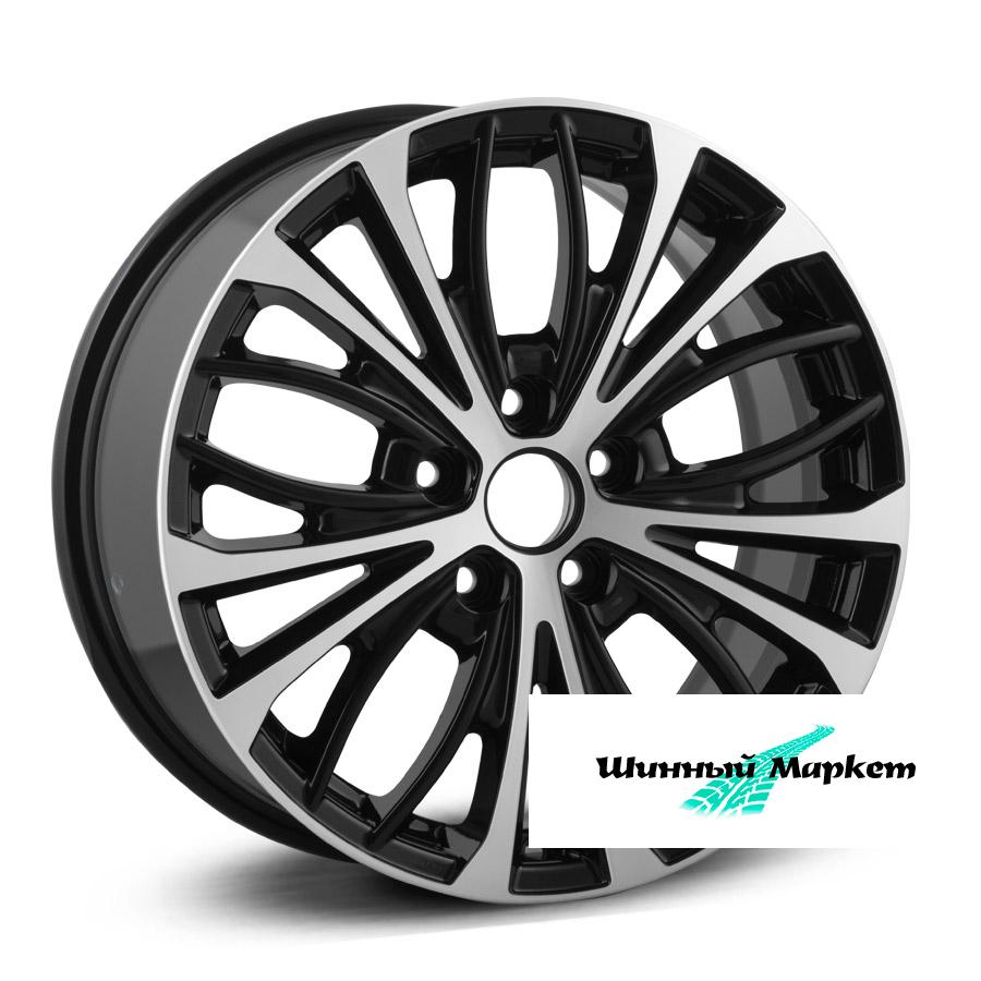 ДискКиК ZV Hyundai i40 КС873 7.5JxR17 PCD5x114.3 ET46 DIA67.1, черный с полированной лицевой стороной