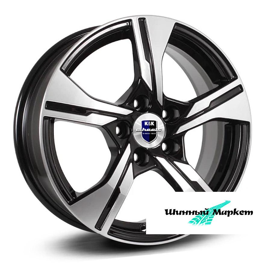 ДискКиК КС1053 6.5JxR16 PCD5x108 ET33 DIA60.1, черный с полированной лицевой стороной