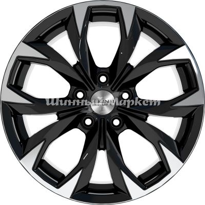 ДискКиК кс740 7JxR17 PCD5x114.3 ET50 DIA67.1, черный с полированной лицевой стороной