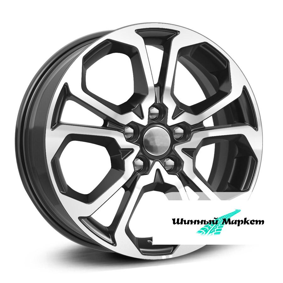 ДискКиК ZV Vitara FL КС892 6.5JxR17 PCD5x114.3 ET50 DIA60.1, черный с полированной лицевой стороной