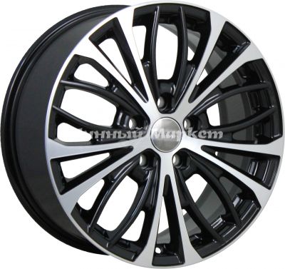 ДискКиК кс873 7.5JxR17 PCD5x112 ET47 DIA57.1, черный с полированной лицевой частью