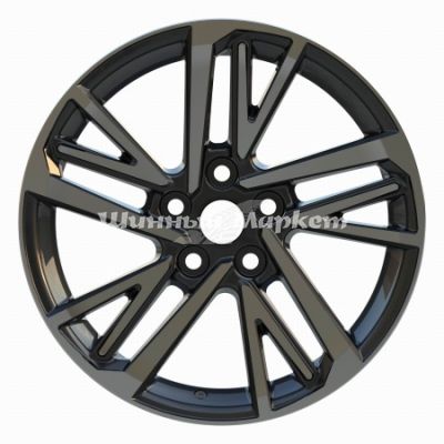 ДискLizardo XH292 8JxR18 PCD5x108 ET45 DIA67.1, черный матовый с полировкой