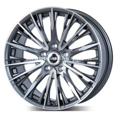 ДискLizardo XH304 Octopus 7.5JxR17 PCD5x108 ET33 DIA60.1, серый глянец с полировкой