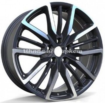 ДискLizardo Y1166 7.5JxR18 PCD5x108 ET46 DIA67.1, черный матовый с полированными гранями