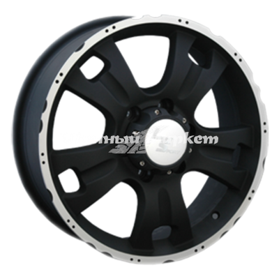 ДискLS 214 7.5JxR18 PCD6x139.7 ET46 DIA67.1, черный матовый полированный