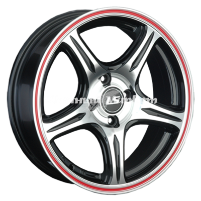 ДискLS 319 6.5JxR15 PCD5x105 ET39 DIA56.6, черный полированный с красным