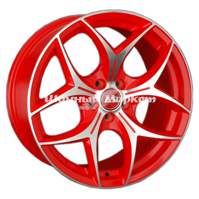 ДискLS 539 7.5JxR17 PCD5x100 ET40 DIA73.1, красный с полировкой