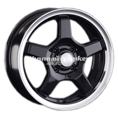 ДискLS 816 7.5JxR17 PCD5x114.3 ET45 DIA73.1, черный с полированным ободом