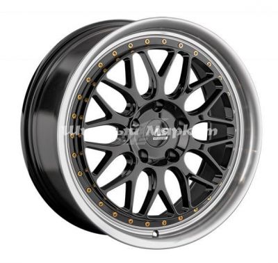 ДискLS RC65 8.5JxR18 PCD5x112 ET30 DIA66.6, черный с полированным ободом