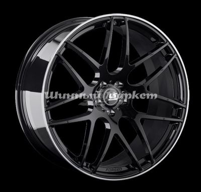 ДискLS FG09 9.5JxR20 PCD5x112 ET55 DIA66.6, черный с полированным ободом