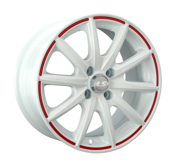 ДискLS LS 221 7JxR16 PCD5x105 ET36 DIA56.6, белый с красной полосой