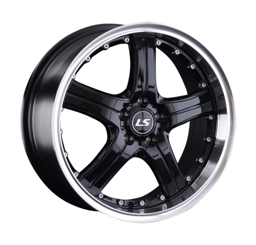 ДискLS LS 322 7.5JxR17 PCD5x100 ET35 DIA73.1, черный с полированным ободом