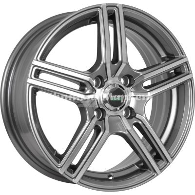 ДискMegami Mgm-1 6JxR15 PCD5x100 ET38 DIA57.1, насыщенный темно-серый полностью полированный