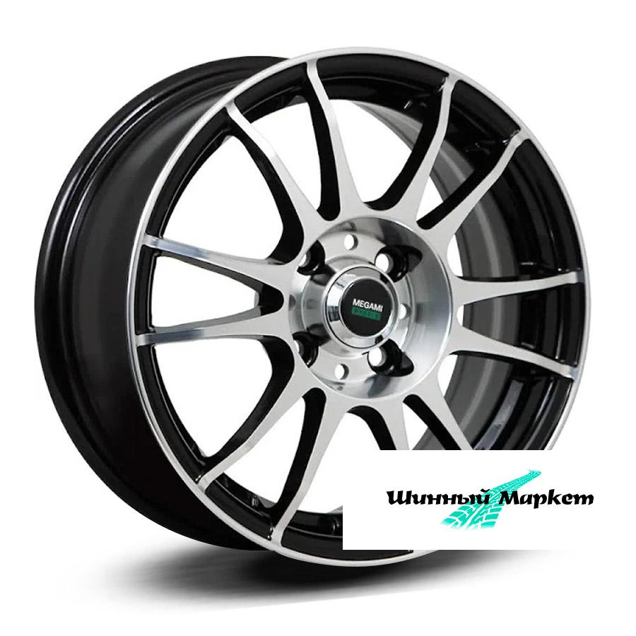 ДискMegami Mgm-3 6JxR15 PCD4x108 ET47 DIA63.3, черный с полированной лицевой стороной