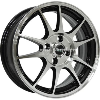 ДискMegami Mgm-5 6JxR15 PCD4x100 ET40 DIA60.1, черный полностью полированный