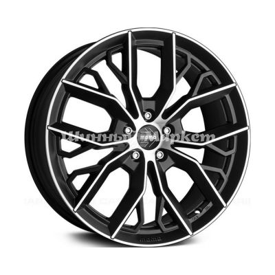 ДискMOMO MASSIMO 8JxR18 PCD5x108 ET50 DIA67.1, Чёрный матовый с полированной лицевой частью