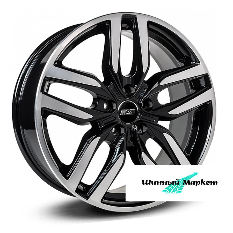 ДискN2O V2212 7.5JxR18 PCD5x108 ET47 DIA60.1, черный с полированной лицевой стороной