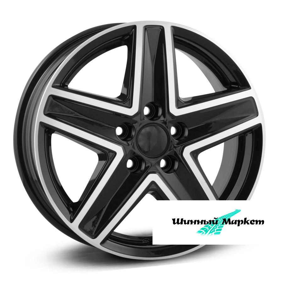 ДискN2O V2237 6.5JxR16 PCD5x118 ET55 DIA71.1, черный с полированной лицевой стороной