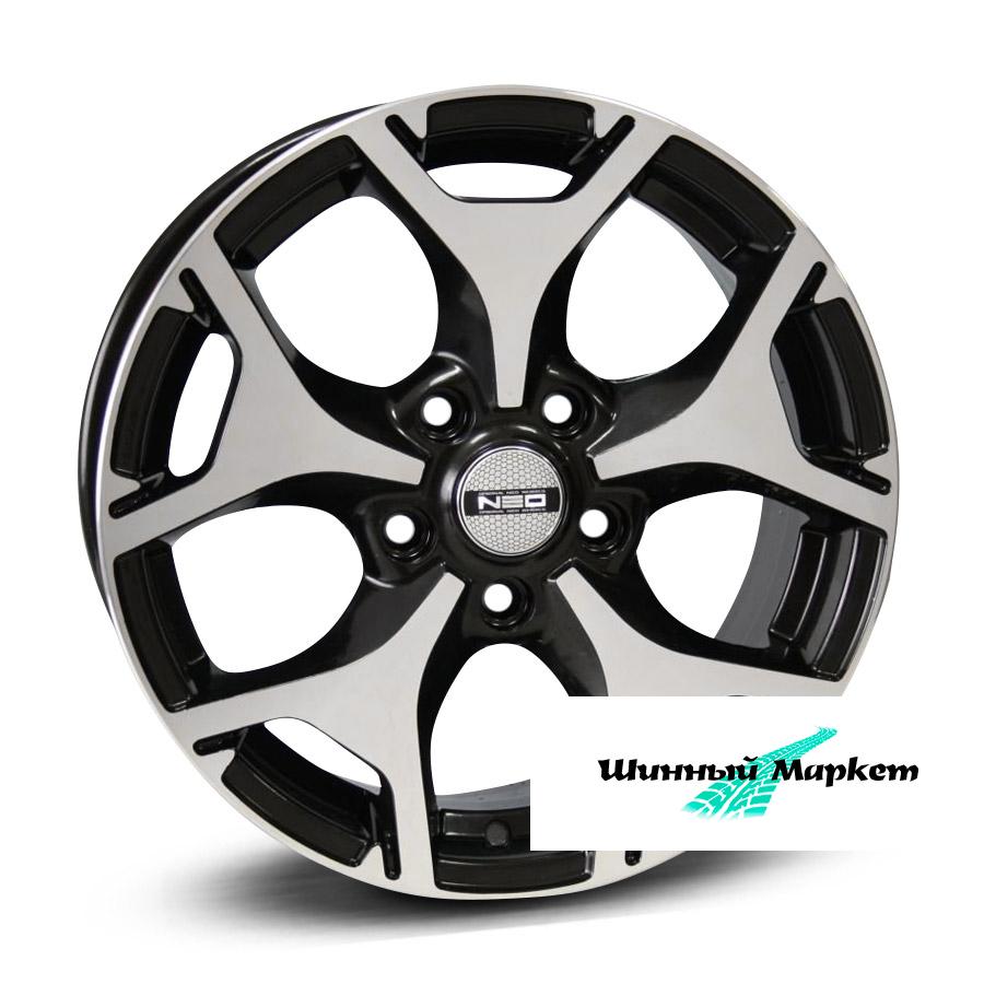 ДискNEO 753 7JxR17 PCD5x100 ET48 DIA56.1, черный с полированной лицевой стороной