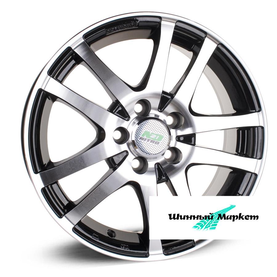 ДискNitro Y450 6.5JxR16 PCD5x114.3 ET52.5 DIA73.1, черный с полированной лицевой стороной