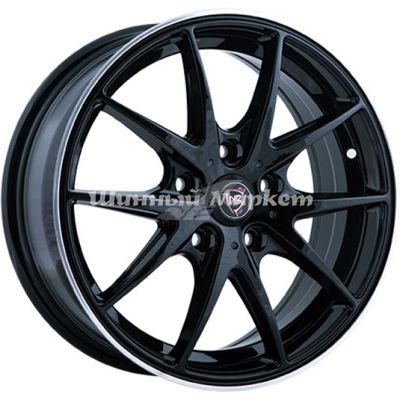 ДискNZ F-34 6JxR15 PCD5x105 ET39 DIA56.6, черный с полированным ободом