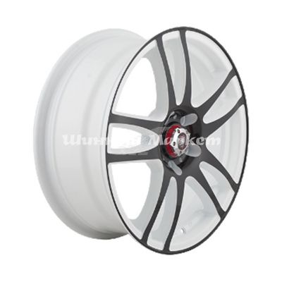 ДискNZ F-45 7JxR17 PCD5x105 ET42 DIA56.6, Белый с черными элементами