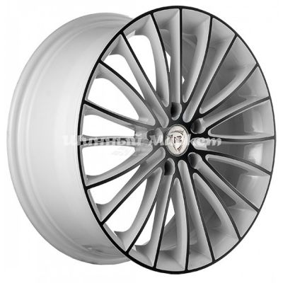 ДискNZ F-49 8JxR18 PCD5x114.3 ET45 DIA60.1, Белый с черными элементами