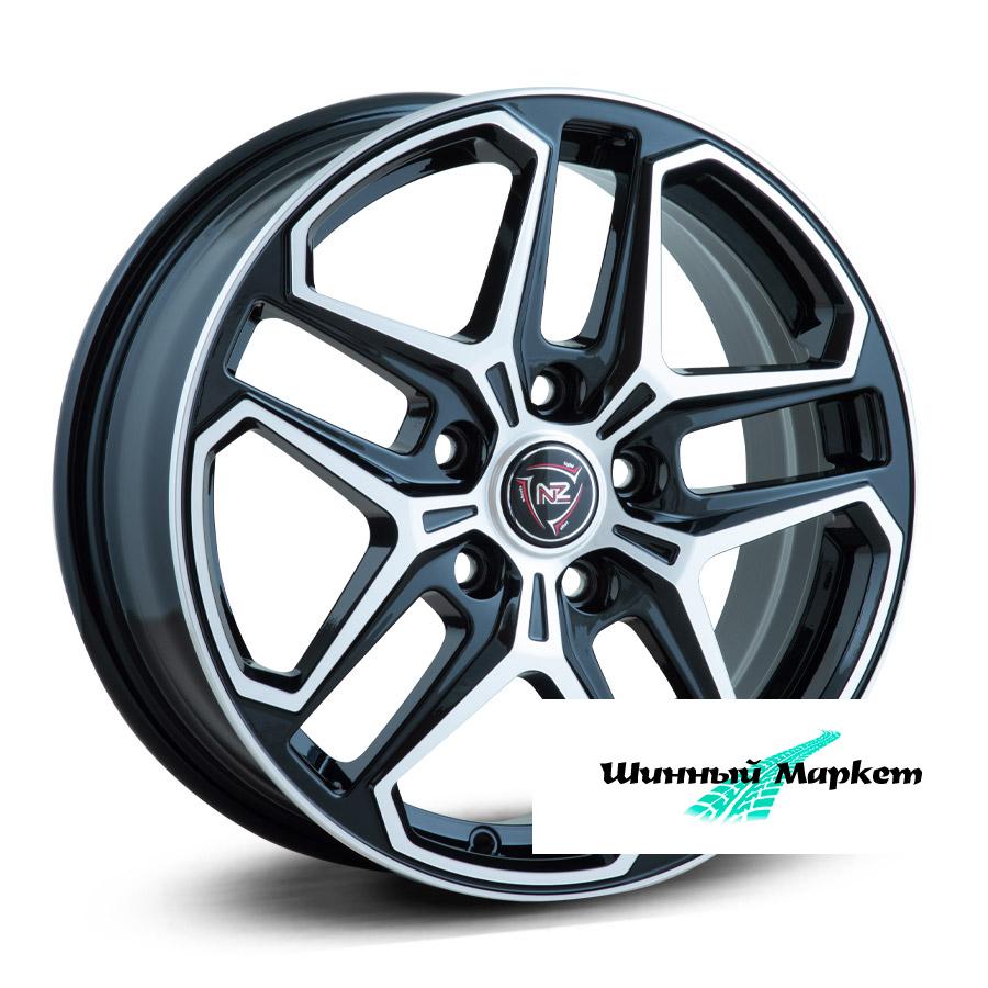 ДискNZ R-04 6.5JxR16 PCD5x108 ET50 DIA63.4, черный с полированной лицевой стороной