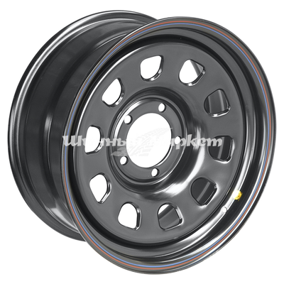 ДискOff-Road Wheels УАЗ, ГАЗ Соболь, Dodge Ram 1500 8JxR18 PCD5x139.7 ET15 DIA11, Чёрный матовый