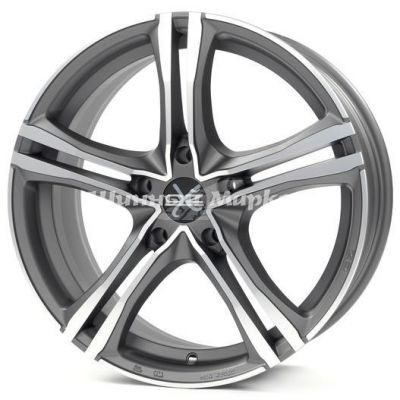 ДискOZ Racing X5B 8JxR18 PCD5x120 ET45 DIA79, Серый тёмный матовый с полированной лицевой частью