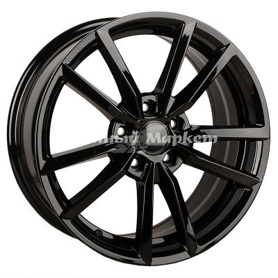 ДискPowcan BK864 8JxR18 PCD5x112 ET45 DIA57.1, Чёрный глянцевый