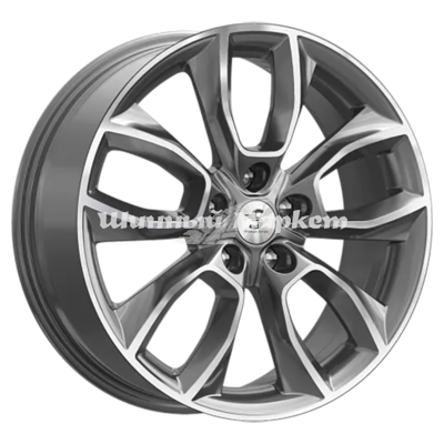 ДискLegeArtis КР001 Kodiaq 7JxR18 PCD5x112 ET43 DIA57.1, Серый тёмный с полированной лицевой частью