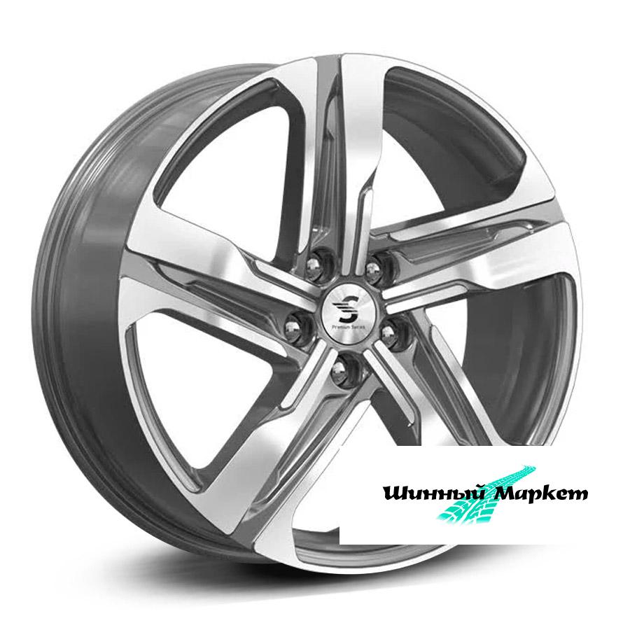 ДискLegeArtis КР004 Tucson 7.5JxR19 PCD5x114.3 ET53 DIA67.1, Темно - серый глянцевый с полированной лицевой поверхностью