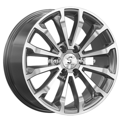 ДискLegeArtis КР006 (Fortuner) 8.5JxR20 PCD6x139.7 ET30 DIA106.1, Серый тёмный с полированной лицевой частью