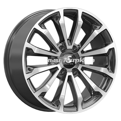 ДискLegeArtis КР006 Land Cruiser Prado 8.5JxR20 PCD6x139.7 ET25 DIA106.1, Чёрно-серый с полированной лицевой частью