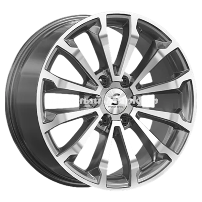 ДискLegeArtis КР006 Pajero Sport 8.5JxR20 PCD6x139.7 ET33 DIA67.1, Серый тёмный с полированной лицевой частью