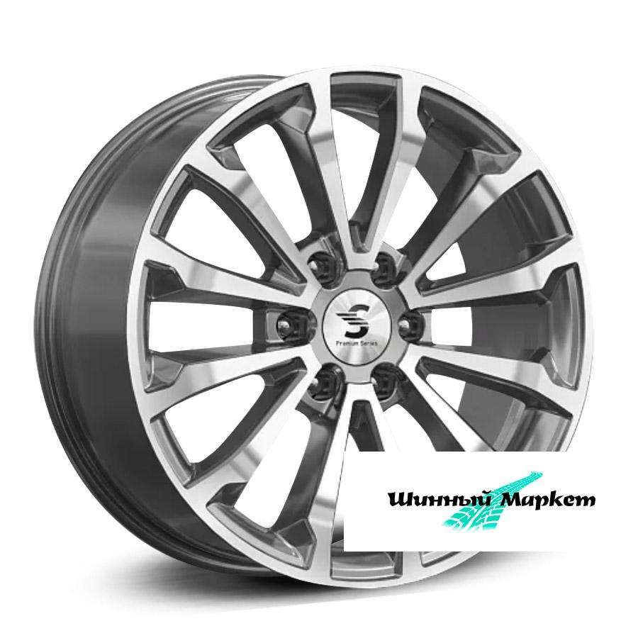 ДискLegeArtis КР006 Pajero Sport 8.5JxR20 PCD6x139.7 ET33 DIA67.1, Темно - серый глянцевый с полированной лицевой поверхностью