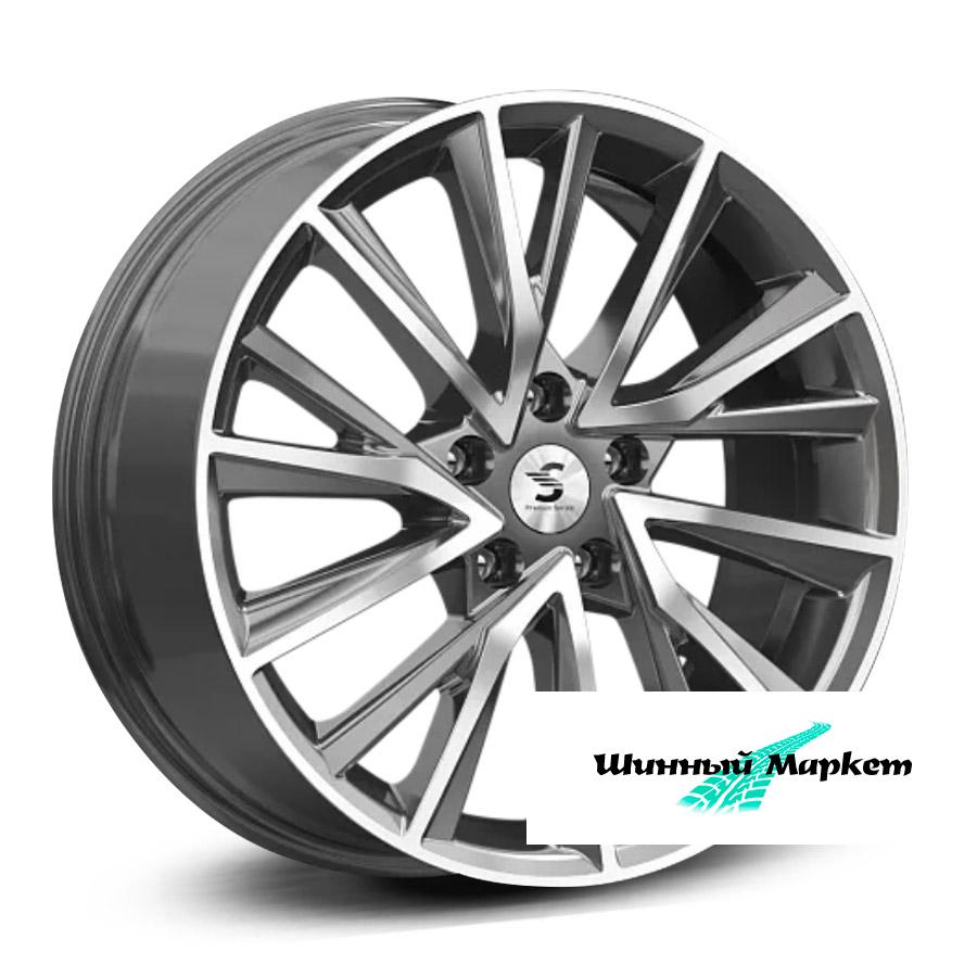 ДискLegeArtis КР010 Audi A4 7.5JxR18 PCD5x112 ET39 DIA66.6, Темно - серый глянцевый с полированной лицевой поверхностью