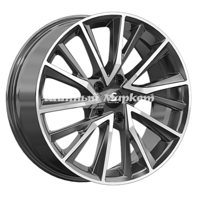 ДискLegeArtis КР010 Kodiaq 7.5JxR18 PCD5x112 ET40 DIA57.1, Чёрно-серый с полированной лицевой частью