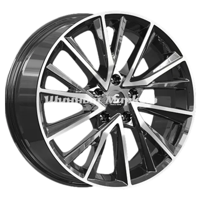 ДискLegeArtis КР010 Xceed 7.5JxR18 PCD5x114.3 ET45 DIA67.1, Чёрный глянцевый с полированной лицевой частью