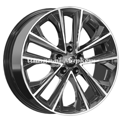 ДискLegeArtis КР012 Sportage QL 7JxR18 PCD5x114.3 ET48.5 DIA67.1, Чёрный глянцевый с полированной лицевой частью