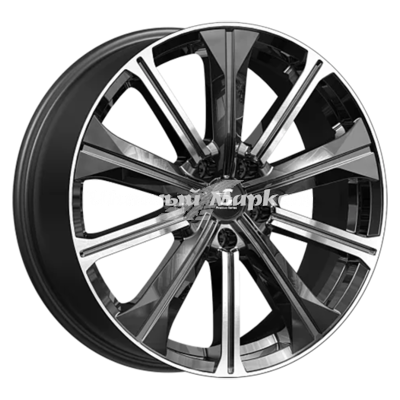 ДискLegeArtis КР013 Tiguan 7JxR19 PCD5x112 ET43 DIA57.1, Чёрный глянцевый с полированной лицевой частью