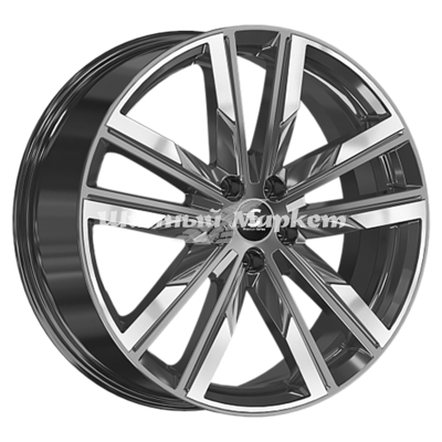 ДискLegeArtis КР014 Audi Q7 8JxR20 PCD5x112 ET28 DIA66.6, Чёрный глянцевый с полированной лицевой частью