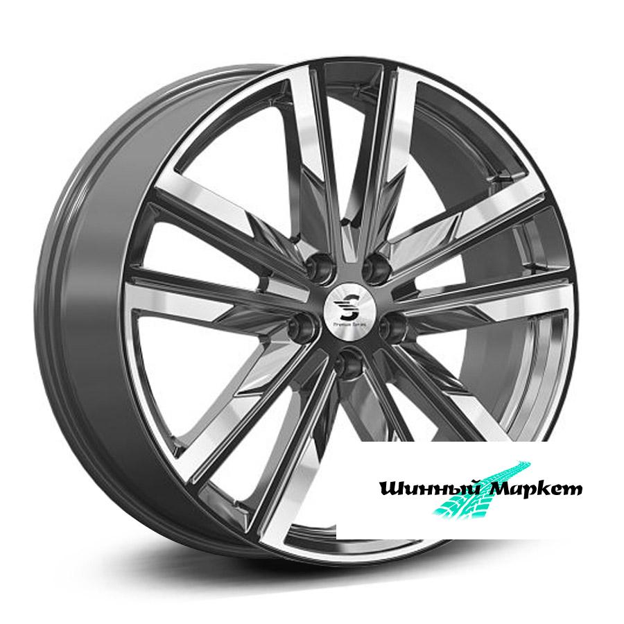 ДискLegeArtis КР014 Audi Q7 8JxR20 PCD5x112 ET28 DIA66.6, Темно - серый глянцевый с полированной лицевой поверхностью