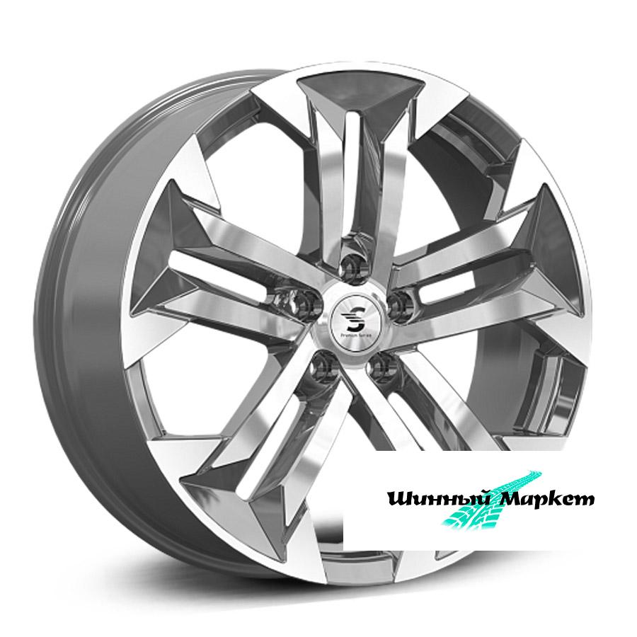 ДискLegeArtis КР015 Kodiaq 7.5JxR19 PCD5x112 ET40 DIA57.1, Темно - серый глянцевый с полированной лицевой поверхностью