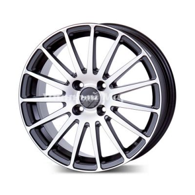 ДискPROMA RS 6.5JxR16 PCD5x114.3 ET46 DIA67.1, темно-серый с полировкой