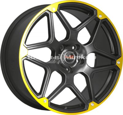 ДискLegeArtis concept-fd521 7.5JxR17 PCD5x108 ET55 DIA63.3, черный матовый + жёлтый